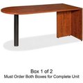 Sp Richards Lorell® Peninsula Desk Without Post - 66"W x 30"D x 29-1/2"H - Cherry - Essentials Series LLR69415